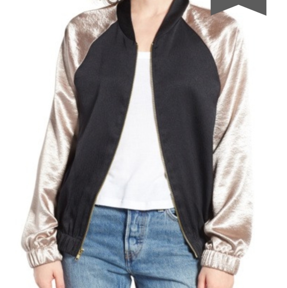 NWT Small Satin Bomber by June and Hudson